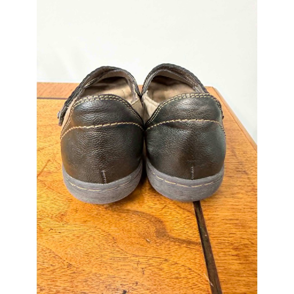 Earth Origins 7.5 Tamara Toriana Mary Jane Flats Brown Stone Braided Strap Shoes - Picture 4 of 8